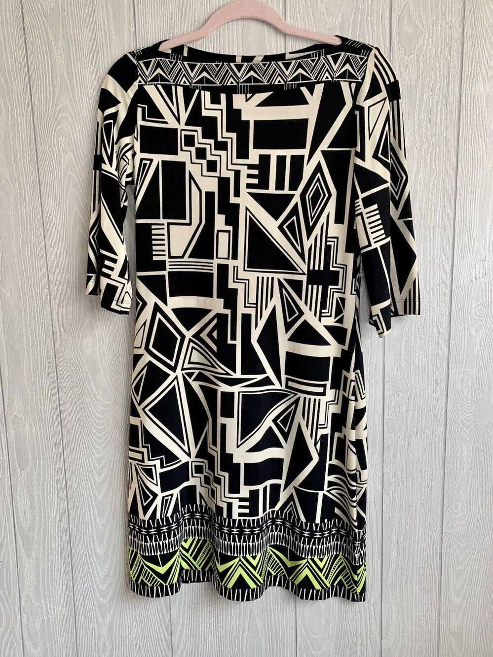 Donna Morgan Black Cream Dress Size 4 NWT